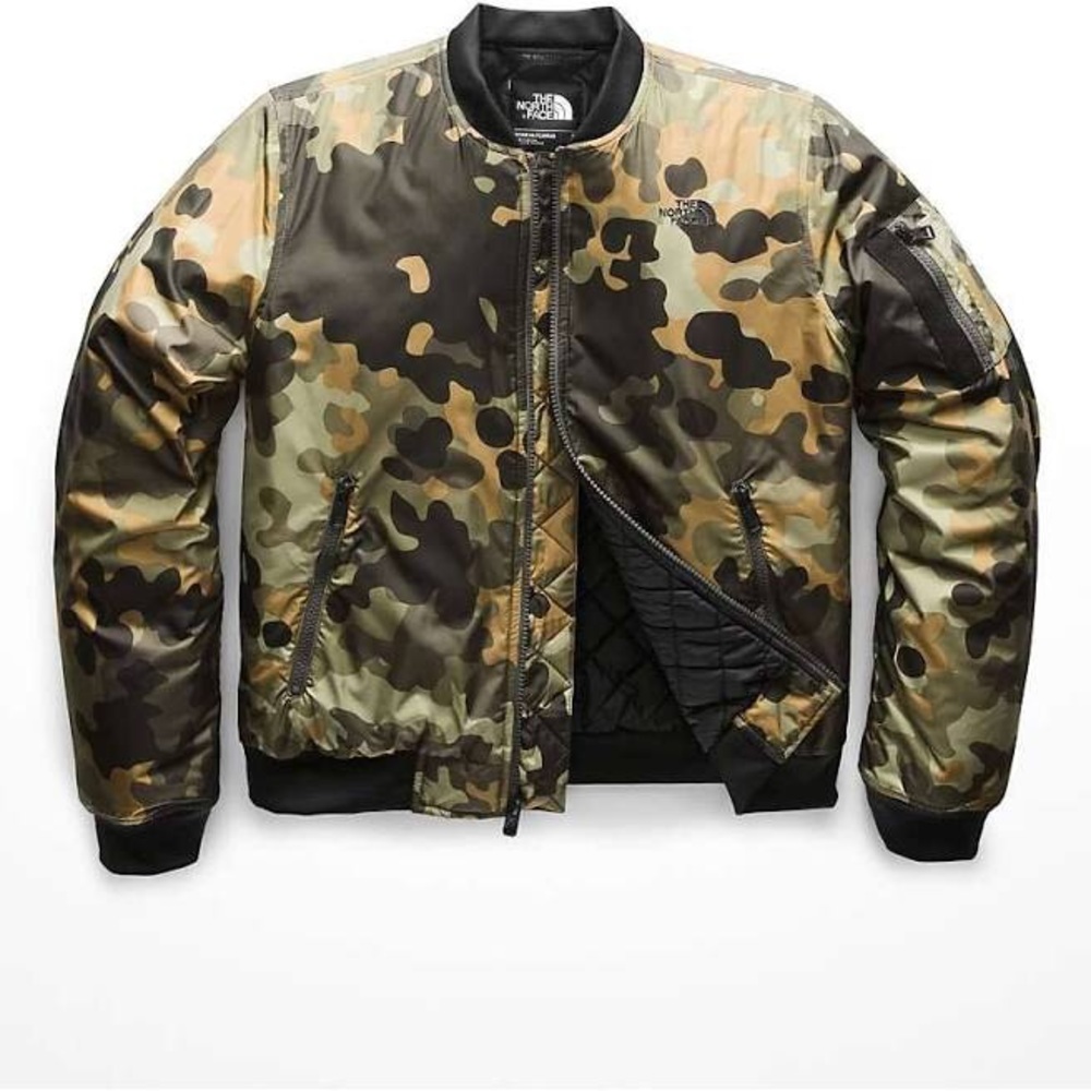 North Face women’s camo barstol bomber NWOT